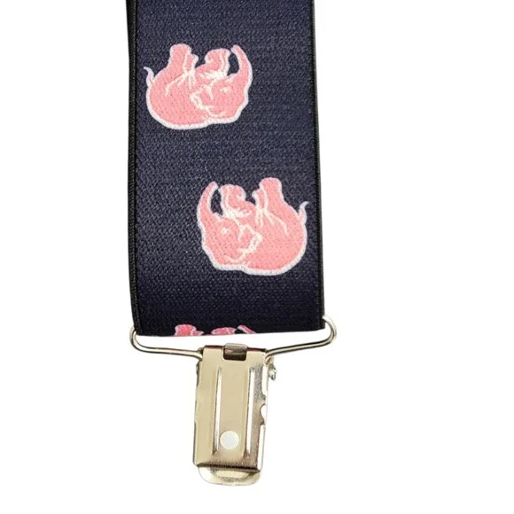 Delirium Tremens Pink Elephant Belgium Beer Suspenders German Oktoberfest Blue - Picture 8 of 8